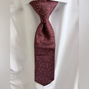 Calvin Klein Burgundy Floral Men's Tie